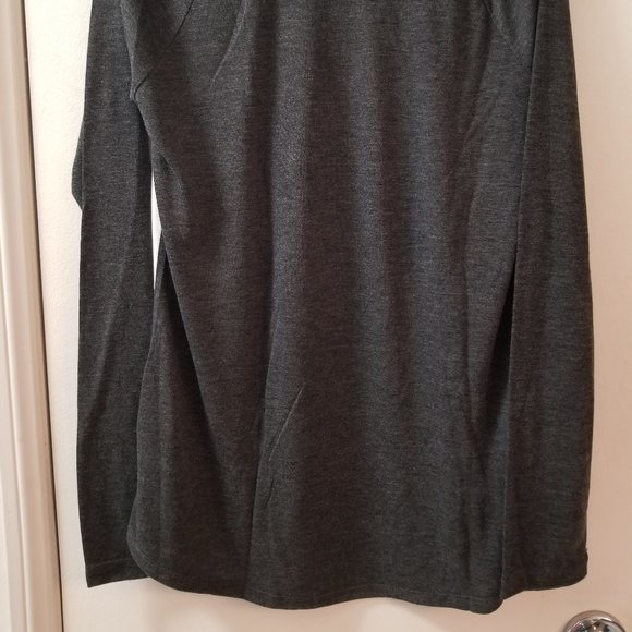 Life is to short to be anything but happy studded heart long sleeve scoop neck - Picture 7 of 7